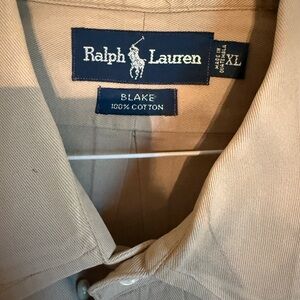 Polo Ralph Lauren Blake Tan Button Down Shirt